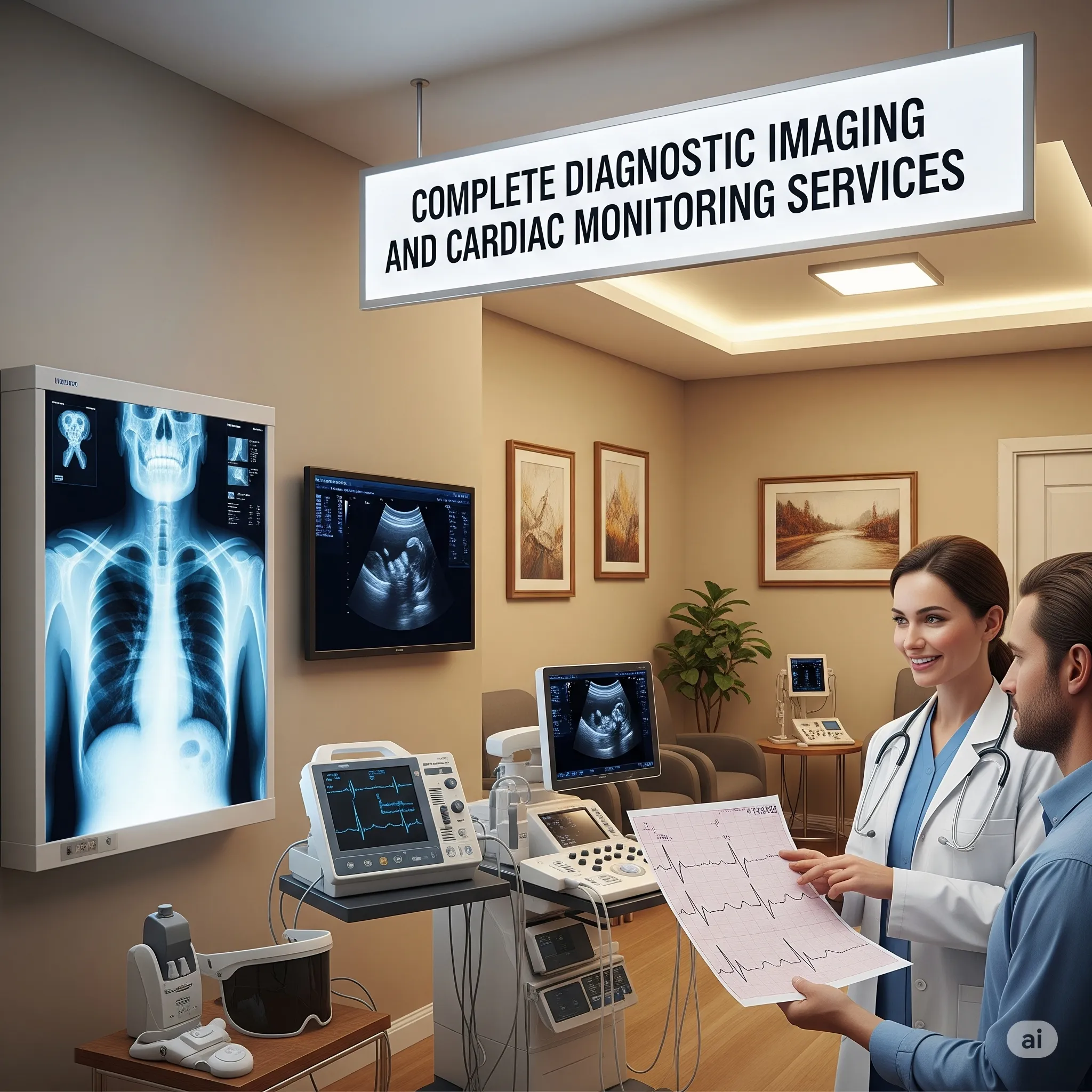 X-Ray, USG, ECG